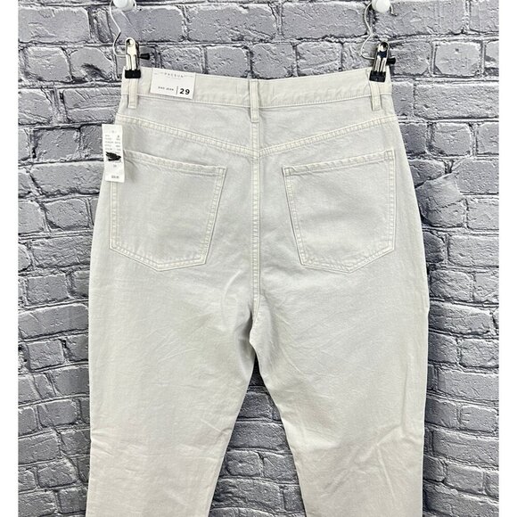 PacSun  Washed White  Distressed Dad Jeans Button Fly  Size 29 100% cotton - Picture 2 of 11